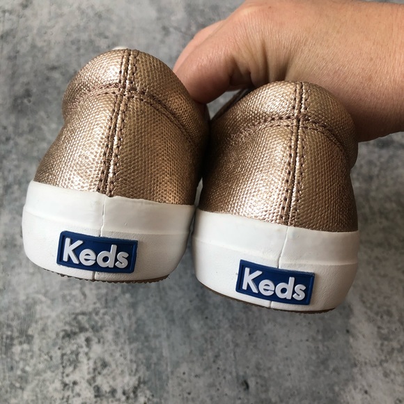 New Keds Rose Gold Leather Sneakers - Picture 5 of 7